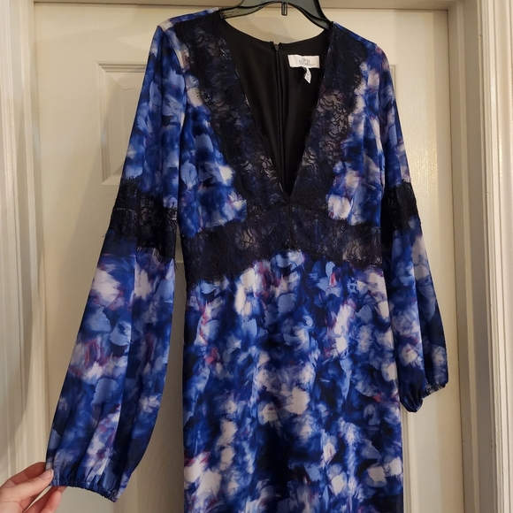 Badgely Mischka Deep V Maxi Dress- 6 - Picture 3 of 16